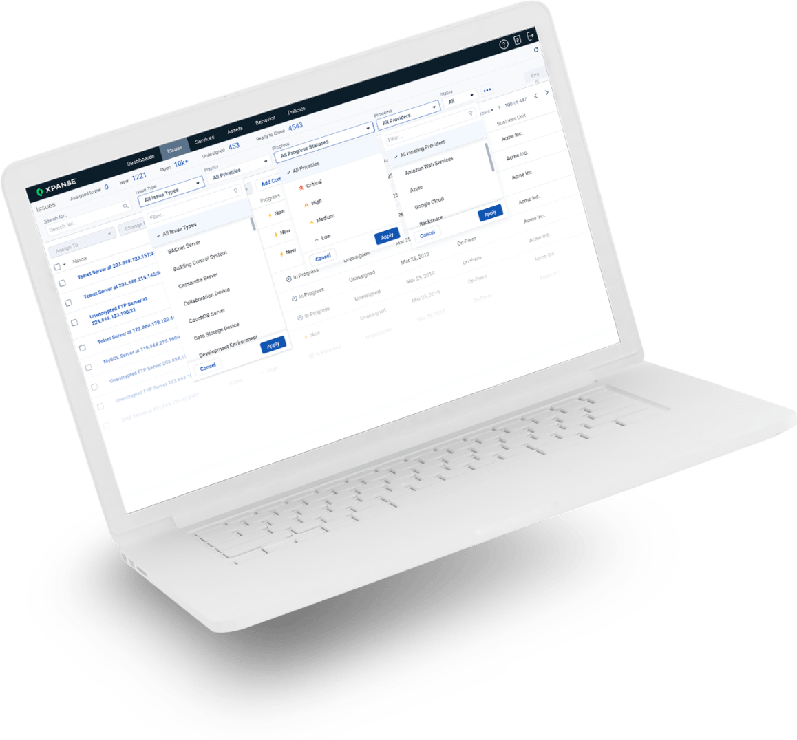 XPANSE Dashboard